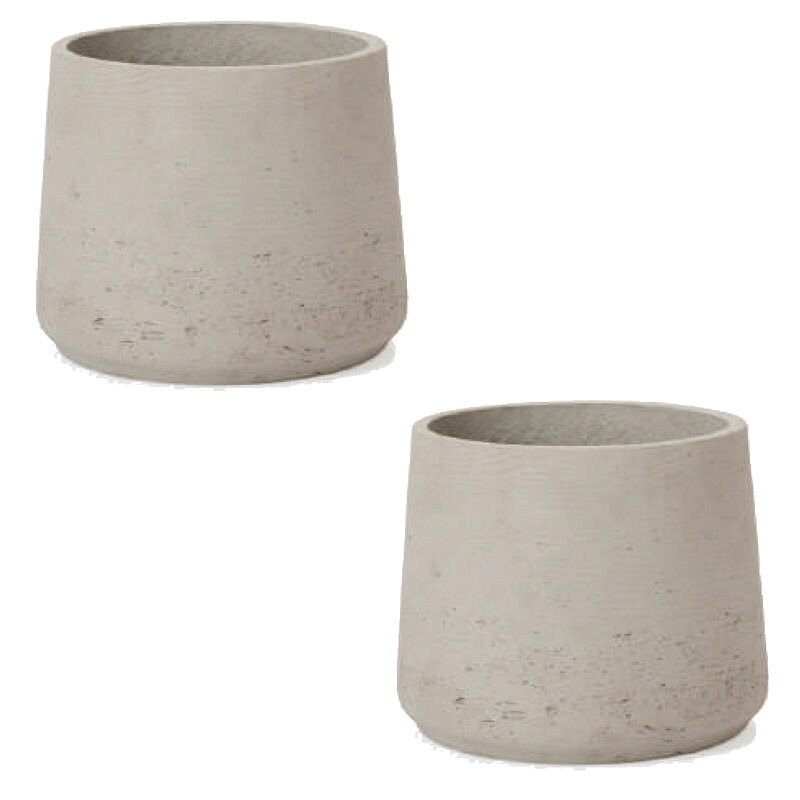 花・観葉草木用ポット カッ独居室 トラピ M 23/A ウォッシュグレー（2個入り口・入口）ks-405w08e [KTp149] 小型ポット （代引っ張ること不可）泊まり・執務室大建築・バス発着場 室内装飾 エクステリア