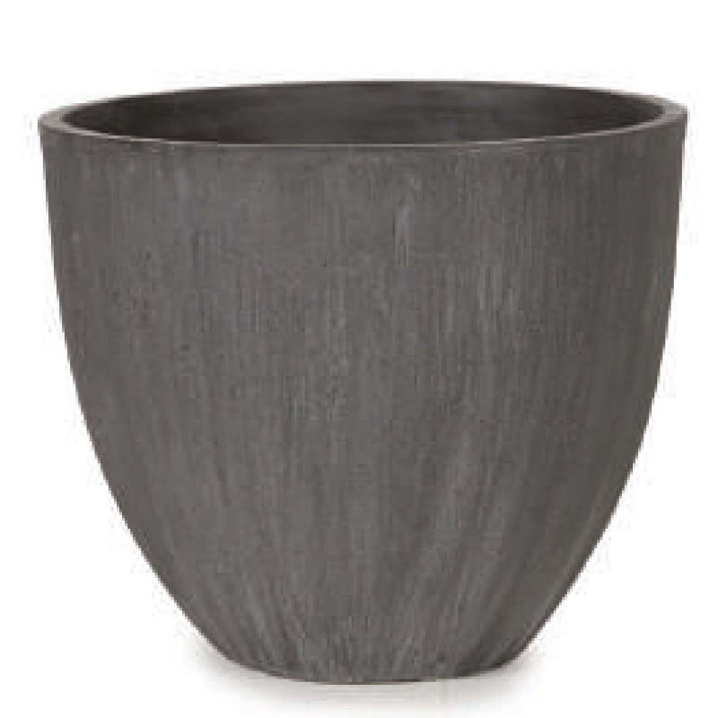 花・観葉植物用ポット ソンク ラウンド L 50/B チャコールグレー（1個入り）sk-501c50e [KTp71] 大型鉢カバー （代引き不可）ホテル・オフィスビル・店舗 インテリア エクステリア