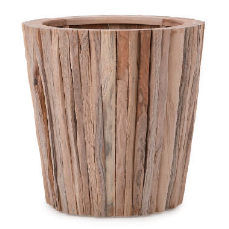 花・観葉植物用ポット ナチュラルウッド チークウッド コニック S 35/A（1個入り）tk-001x35e [KTp419] 中型ポット （代引き不可）ホテル・オフィスビル・店舗 インテリア ディスプレイ
