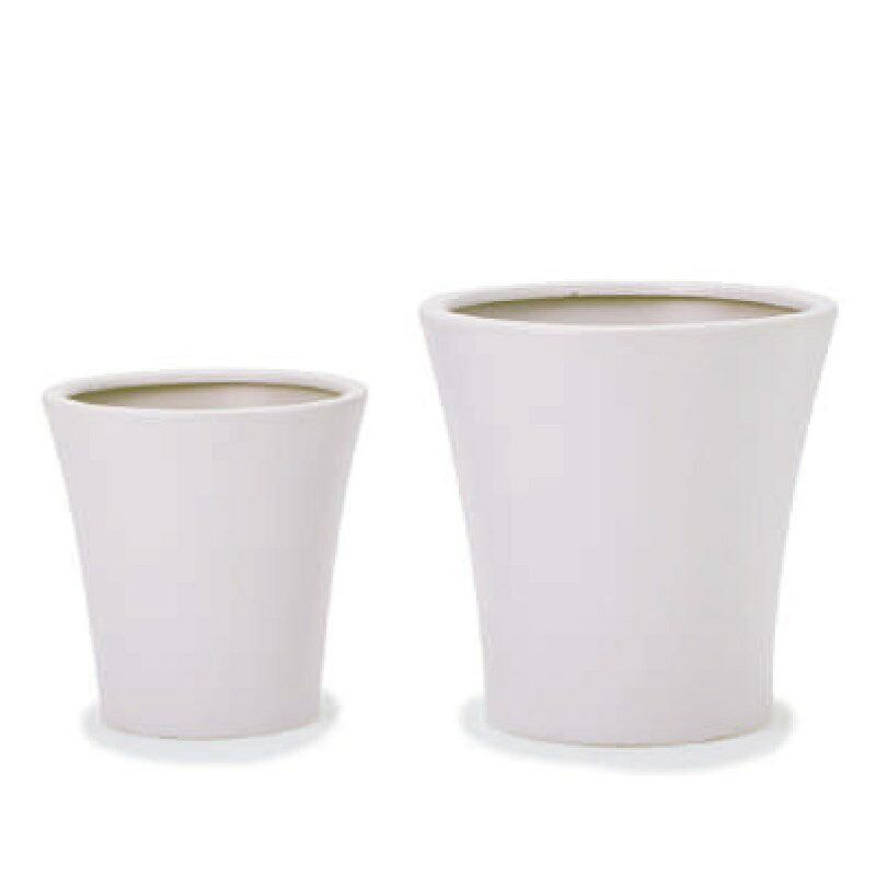 花・観葉植物用ポット WYモダン モダン WY15 マット釉 2/SET/A L/M 白（LM各1個入り計2個セット）wy-15mw2sn [KTp375] L・Mセット （代引き不可）ホテル・オフィスビル・店舗 インテリア ディスプレイ 15,096円