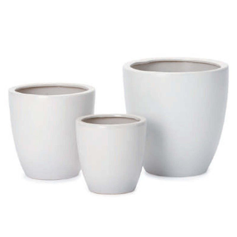 花・観葉植物用ポット WYモダン モダン PR6 マット釉 3/SET/A L/M/S 白（LMS各1個入り計3個セット）wy-pr6w3sn [KTp377] L・M・Sセット （代引き不可）ホテル・オフィスビル・店舗 インテリア ディスプレイ