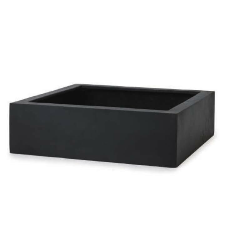 花・観葉草木用ポット マグナス 置き目正六面体 L 90/I 黒いこと（1個入り口・入口）kol-mek090 [KTp23] 特大プランター （代引っ張ること不可）旅人宿・事務室営造物・バス発着場 エクステリア 庭園
