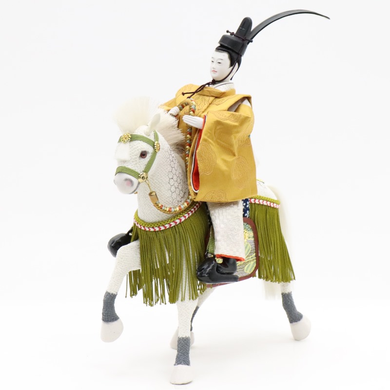 アウトレット品 五月人形 その他人形単品 馬上武官 白馬/紺着物 高さ26cm (26a-ya-0518) インテリア ディスプレイ 見切処分品