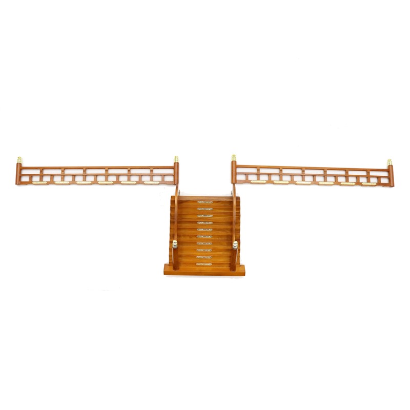 アウトレット品 雛人形 その他単品 高欄・雛段階段 40号 ケヤキ色 一方階段 幅105cm (26a-ya-0575) インテリア ディスプレイ 見切処分品