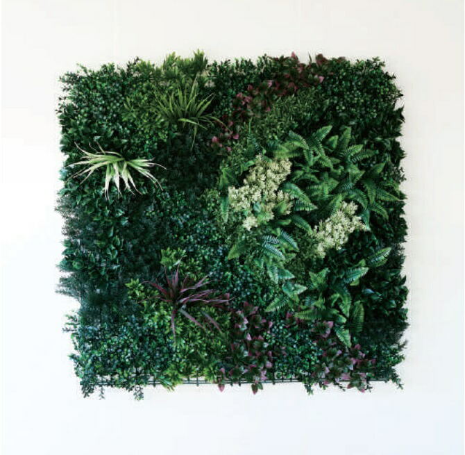 人工観葉植物 グリーンウォール100 HB（1個入り）MIRAKANA 壁面緑化 ウォールグリーン インテリア フェイクグリーン 造花 GREEN WALLグリーン｜社人形会館店