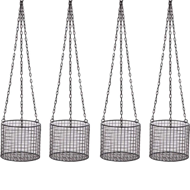花・観葉植物用ポット ハンギング ワイヤーバスケット 13 K HANGING （4個入り） 23081 ハンガー MIRAKANA ハンキング鉢カバー インテリア ディスプレイ【MIRAKANA】花・観葉植物用ポット ハンギング ワイヤーバスケット 13 K HANGING （4個入り） 23081｜社人形会館店