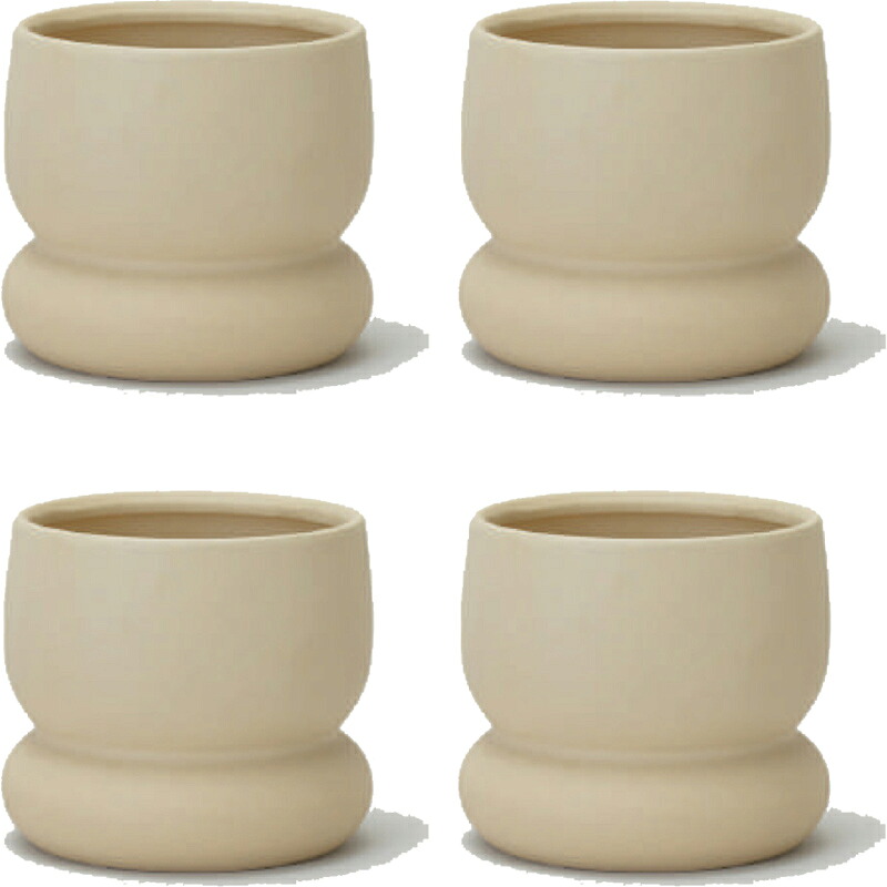 花・観葉植物用ポット ラトカ 12 Y Ceramic POT （4個入り） 40177 底穴なし 鉢タイプ MIRAKANA 中型鉢カバー インテリア ディスプレイ【MIRAKANA】花・観葉植物用ポット ラトカ 12 Y Ceramic POT （4個入り） 40177｜社人形会館店