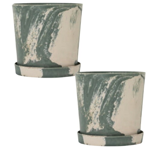 花・観葉草木用ポット ビオマーブル 28 G Ceramic POT （2個入り口・入口） 35016 底穴あり 受皿なし MIRAKANA 中型ポット 室内装飾 見せびらかす【MIRAKANA】花・観葉草木用ポット ビオマーブル 28 G Ceramic POT （2個入り口・入口） 35016