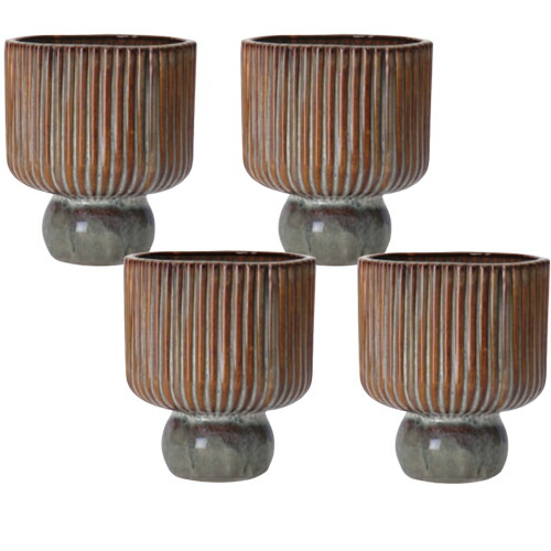 花・観葉草木用ポット マノン 14 G Ceramic POT （4個入り口・入口） 41040 底穴なし 鉢手合い MIRAKANA 小型鉢押しかぶせる 室内装飾 見せびらかす【MIRAKANA】花・観葉草木用ポット マノン 14 G Ceramic POT （4個入り口・入口） 41040