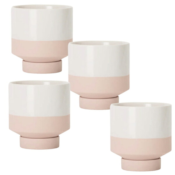 花・観葉草木用ポット サンナ 15 SR Ceramic POT （4個入り口・入口） 84096 底穴あり 受皿付き添い人 MIRAKANA 小型ポット 室内装飾 見せびらかす【MIRAKANA】花・観葉草木用ポット サンナ 15 SR Ceramic POT （4個入り口・入口） 84096