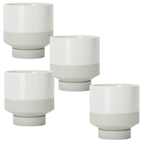 花・観葉草木用ポット サンナ 15 SG Ceramic POT （4個入り口・入口） 84097 底穴あり 受皿付き添い人 MIRAKANA 小型ポット 室内装飾 見せびらかす【MIRAKANA】花・観葉草木用ポット サンナ 15 SG Ceramic POT （4個入り口・入口） 84097