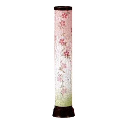 盆提灯 岐阜提灯 置き提灯 創作提灯 アイリス 桜 レインボーコードレス 高さ43cm (2173) 七色LED コードレス 初盆 新盆 お盆|社人形会館店