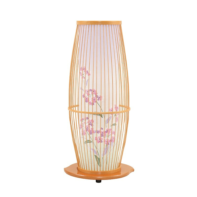 盆提灯 八女提灯 置き提灯 霊前灯 京竹 白木桜草 21号 高さ42cm 電気コード式 初盆 お盆 法事 法要｜社人形会館店 16,092円