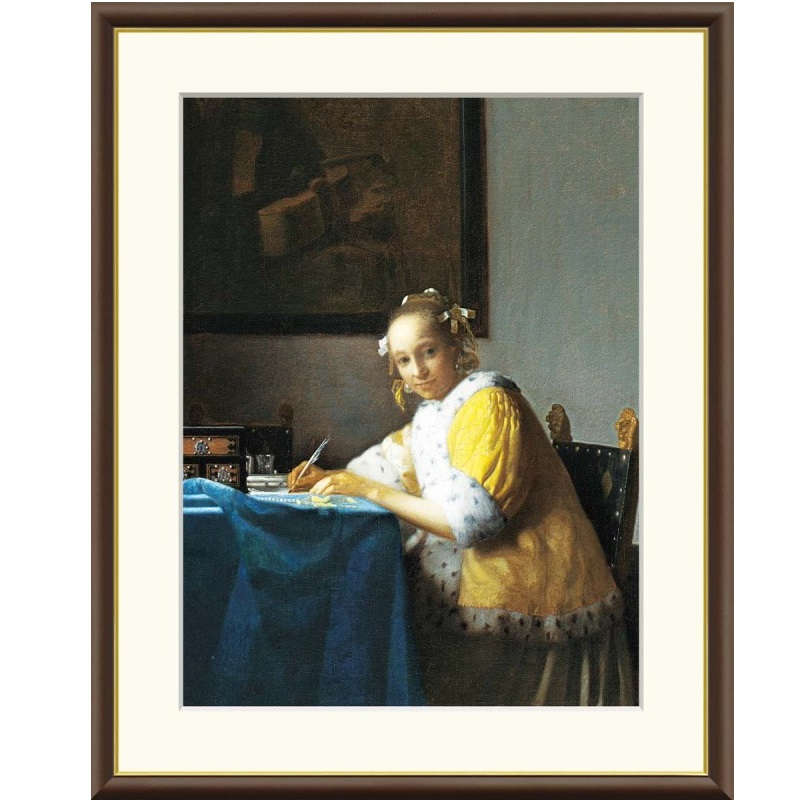 額絵 フェルメール 手紙を書く女 f8・f6・f4サイズ 世界の名画シリーズ Vermeer gk-a5-j1007（p7） （J1-007） （代引き不可） 洋画 インテリア 5,680円