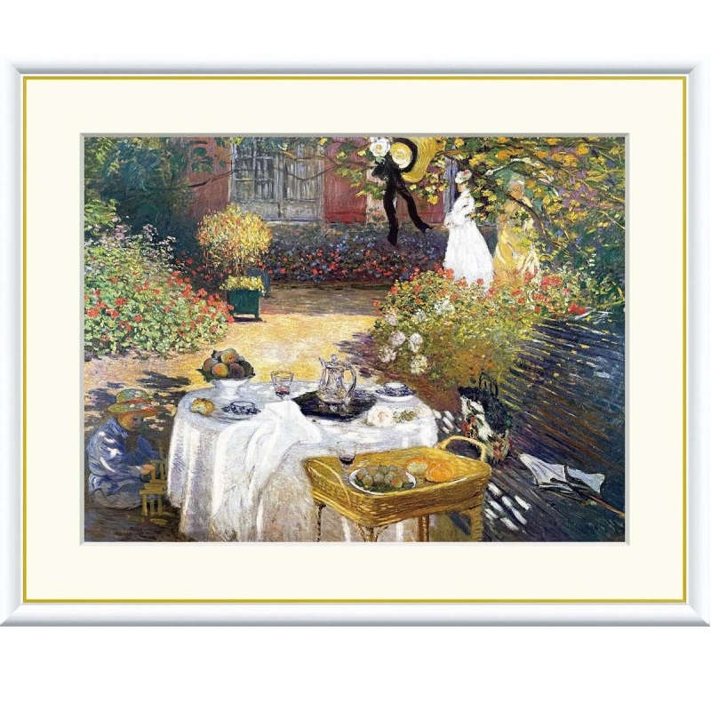 額絵 モネ 昼食 f8・f6・f4サイズ 世界の名画シリーズ Monet gk-a5-j1030（p11） （J1-030） （代引き不可） 洋画 インテリア 6,320円