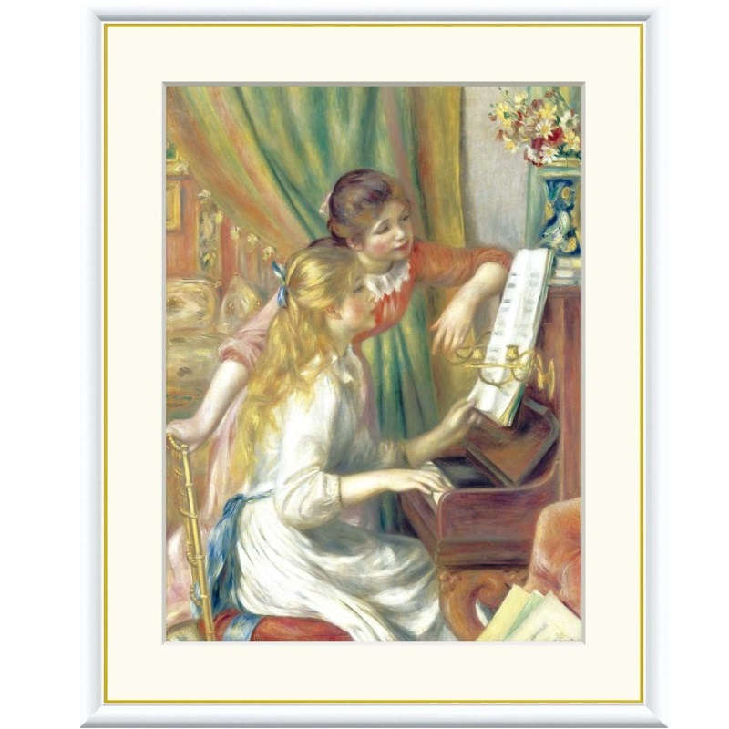 額絵 ルノワール ピアノに寄る少女たち f8・f6・f4サイズ 世界の名画シリーズ Renoir gk-a5-j1033（p12） （J1-033） （代引き不可） 洋画 インテリア