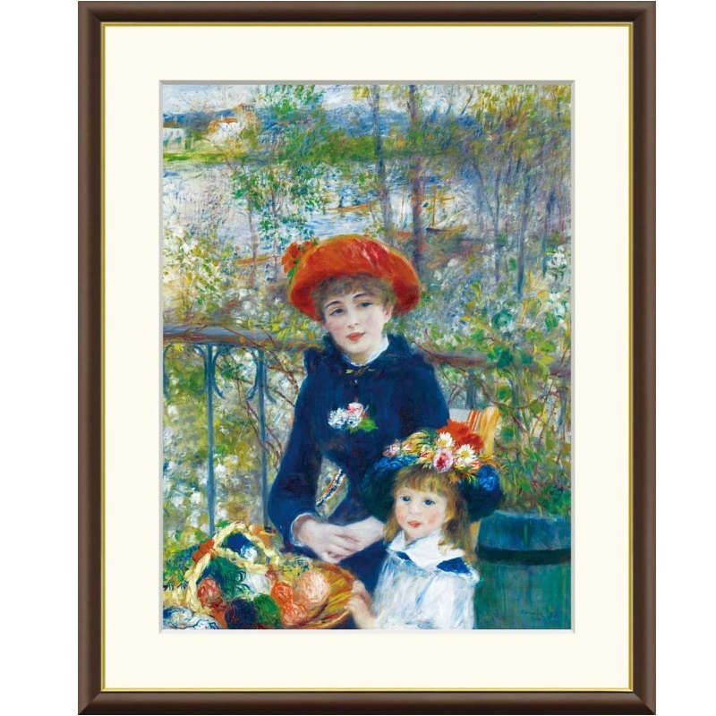 額絵 ルノワール テラスにて f8・f6・f4サイズ 世界の名画シリーズ Renoir gk-a5-j1036（p13） （J1-036） （代引き不可） 洋画 インテリア｜社人形会館店