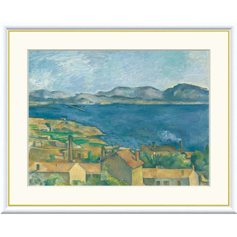 額絵 セザンヌ エスタックから眺めたマルセイユ湾 f8・f6・f4サイズ 世界の名画シリーズ Cezanne gk-a5-j1058（p17） （J1-058） （代引き不可） 洋画 インテリア