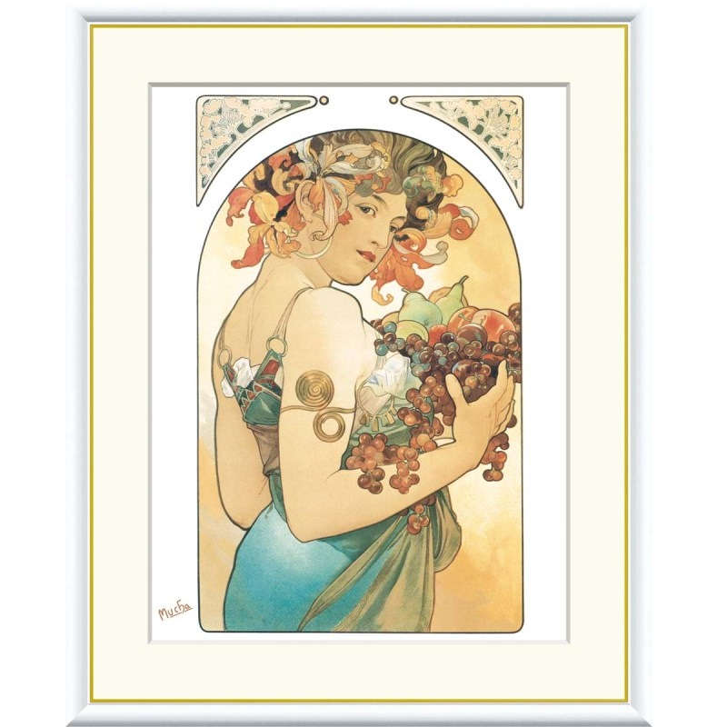 額絵 ミュシャ 果物 f8・f6・f4サイズ 世界の名画シリーズ Mucha gk-a5-j1110（p27） （J1-110） （代引き不可） 洋画 インテリア