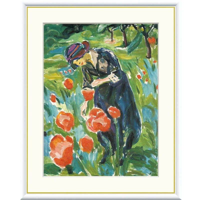 額絵 ムンク ポピーを持つ女性 f8・f6・f4サイズ 世界の名画シリーズ Munch gk-a5-j1120（p29） （J1-120） （代引き不可） 洋画 インテリア