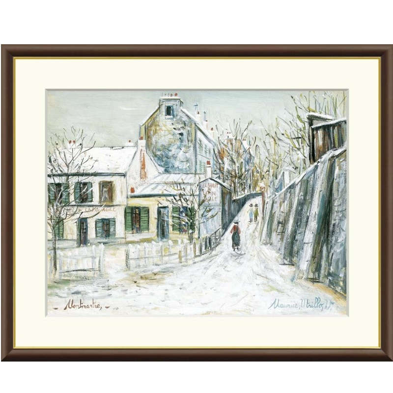 額絵 ユトリロ 冬のラパン・アジル f8・f6・f4サイズ 世界の名画シリーズ Utrillo gk-a5-j1123（p30） （J1-123） （代引き不可） 洋画 インテリア