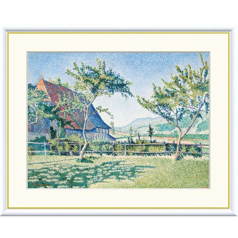 額絵 シニャック 牧草地 コンブラ・ル・シャトー f8・f6・f4サイズ 世界の名画シリーズ Signac gk-a5-j1140（p33） （J1-140） （代引き不可） 洋画 インテリア