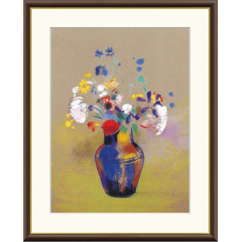 額絵 ルドン 花瓶 f8・f6・f4サイズ 世界の名画シリーズ Redon gk-a5-j1156（p37） （J1-156） （代引き不可） 洋画 インテリア