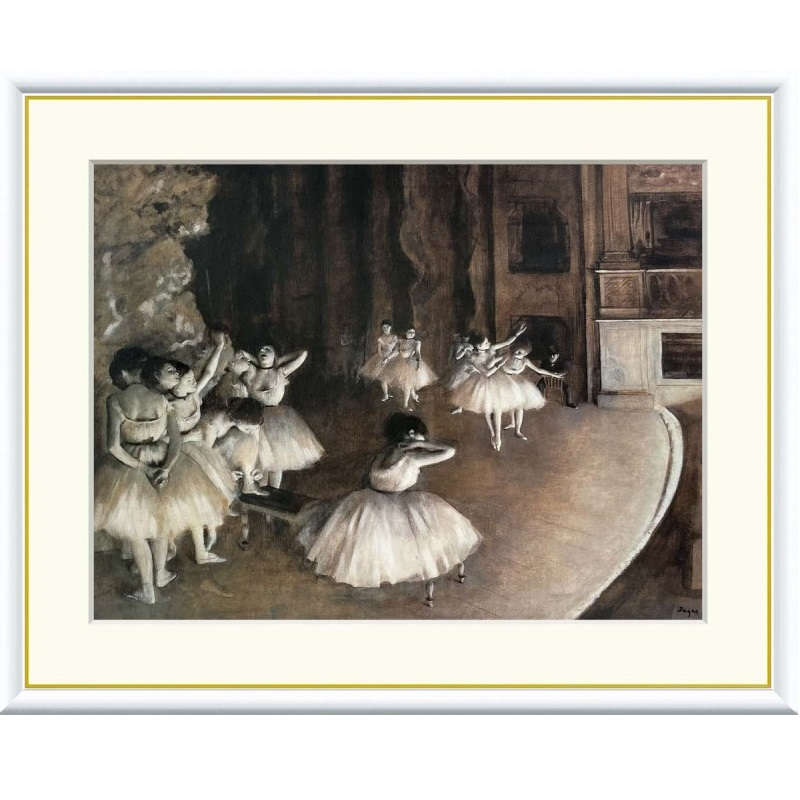 額絵 ドガ 舞台稽古 f8・f6・f4サイズ 世界の名画シリーズ Degas gk-a5-j1167（p39） （J1-167） （代引き不可） 洋画 インテリア