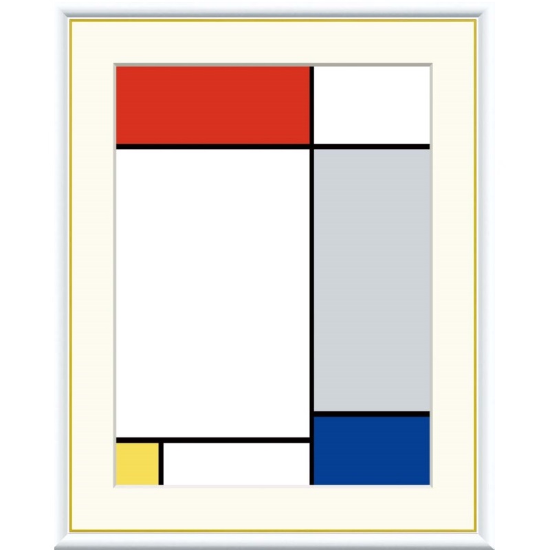 額絵 モンドリアン 赤・黄・青のコンポジション f8・f6・f4サイズ 世界の名画シリーズ Mondrian gk-a5-j1186（p43） （J1-186） （代引き不可） 洋画 インテリア