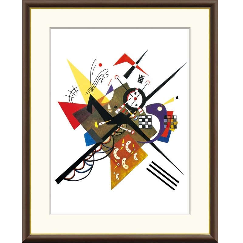 額絵 カンディンスキー 白の上に ２ f8・f6・f4サイズ 世界の名画シリーズ Kandinsky gk-a5-j1199（p45） （J1-199） （代引き不可） 洋画 インテリア