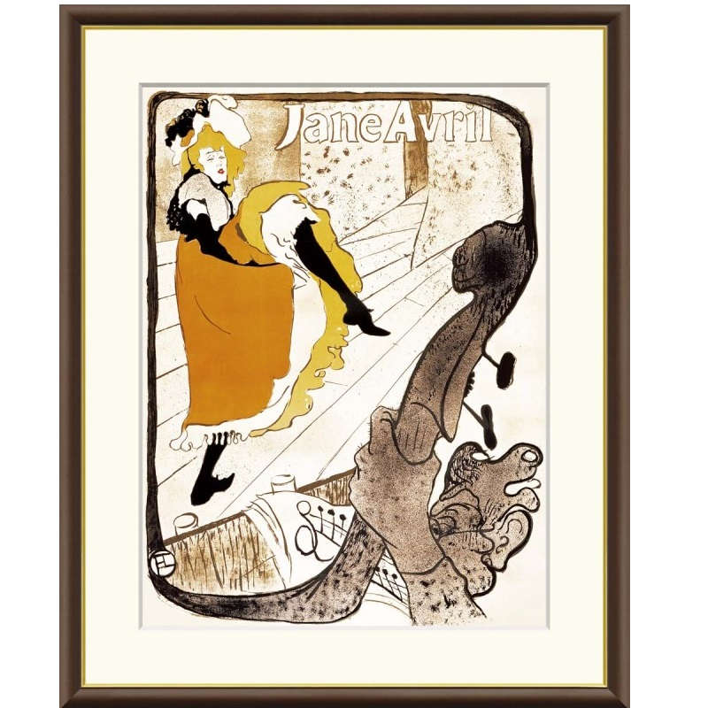 額絵 ロートレック ジャンヌ・アヴリル f8・f6・f4サイズ 世界の名画シリーズ Toulouse-Lautrec gk-a5-j1209（p47） （J1-209） （代引き不可） 洋画 インテリア