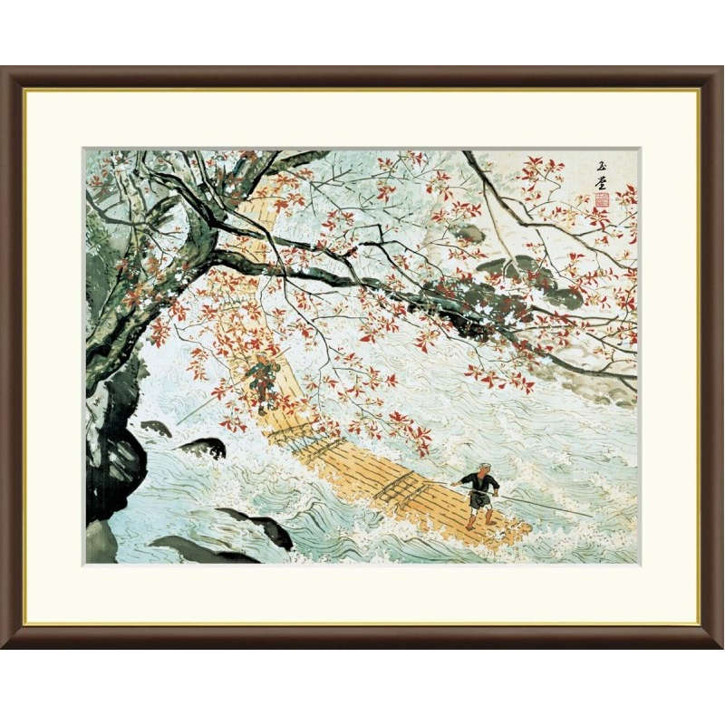 額絵 川合玉堂 花筏 f8・f6・f4サイズ 日本の名画シリーズ Gyokudo gk-a5-j2015（p91） （J2-015） （代引き不可） 日本画 インテリア