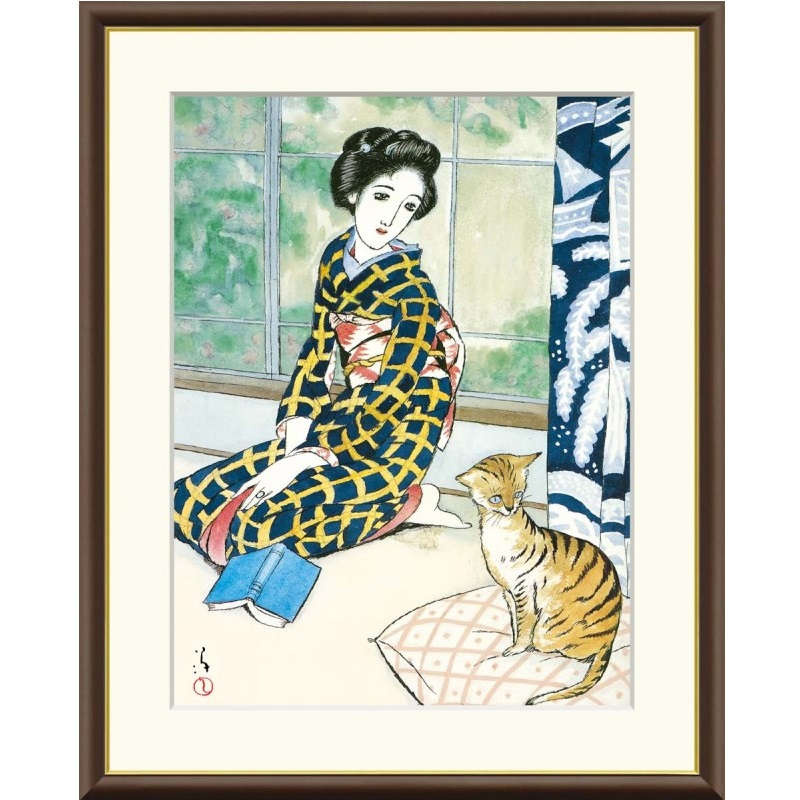 額絵 竹久夢二 晩春 f8・f6・f4サイズ 日本の名画シリーズ Yumeji gk-a5-j2121（p112） （J2-121） （代引き不可） 日本画 インテリア