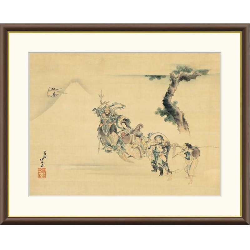 額絵 葛飾北斎 七福神 f8・f6・f4サイズ 日本の名画シリーズ Hokusai gk-a5-j2136（p115） （J2-136） （代引き不可） 日本画 インテリア 6,320円