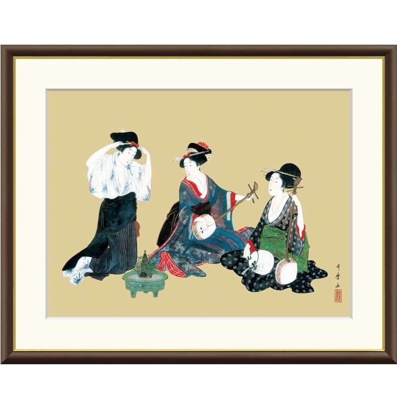 楽天市場】額絵 葛飾北斎 軍鶏図 f8・f6・f4サイズ 日本の名画シリーズ