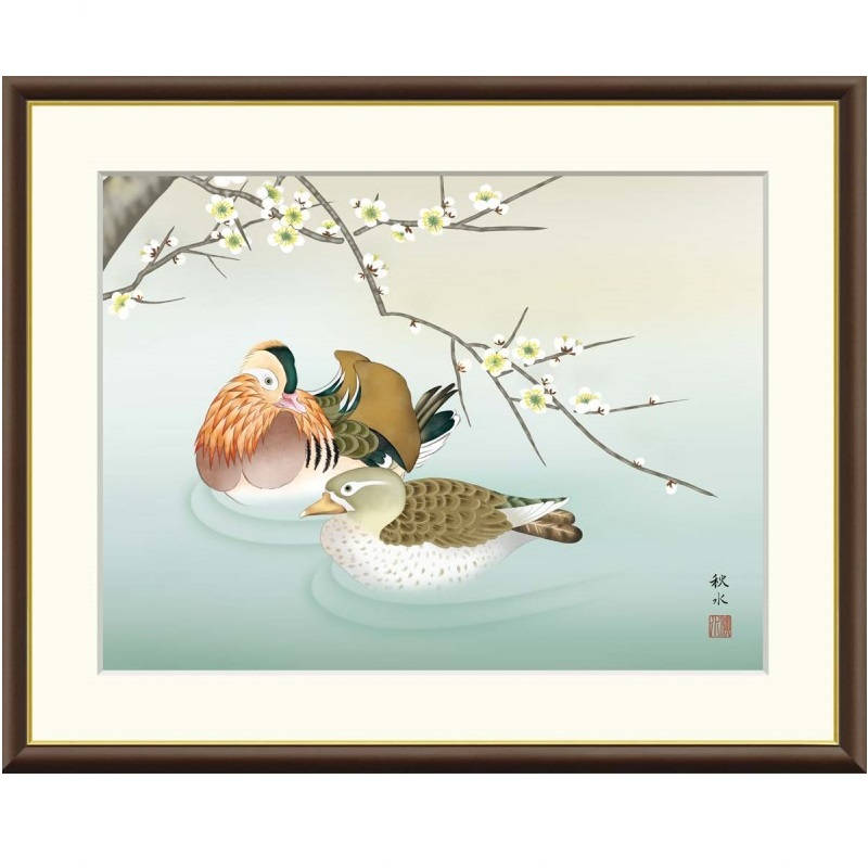 水墨画（墨彩）春の梅　原画　直筆　肉筆　アート　絵画　ギフト　インテリア　日本画 47d21e036fddaebfbad61763182b68