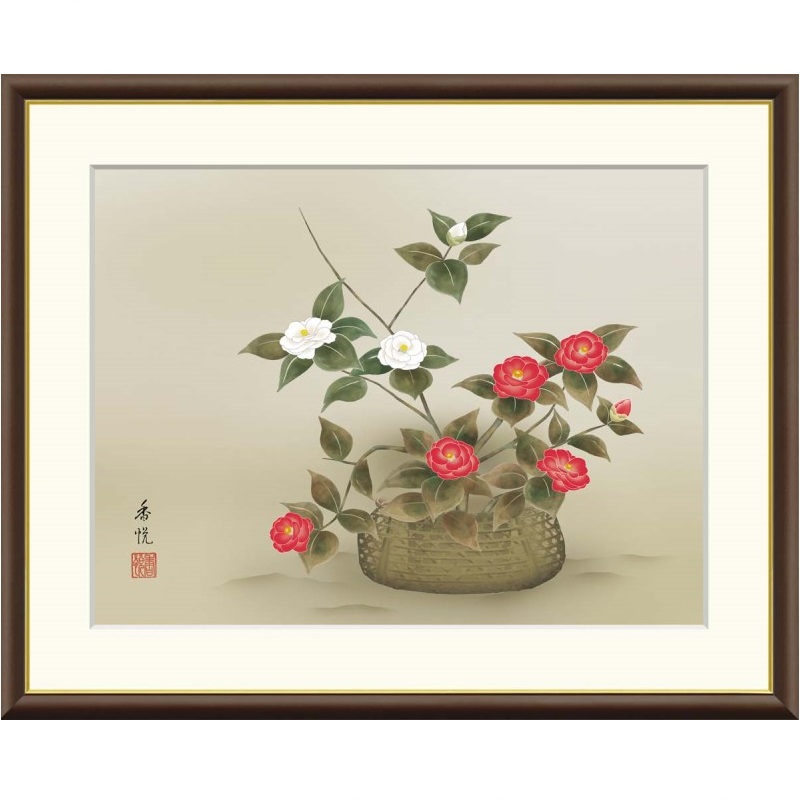 絵画・額縁・版画・松井 友紀恵・新品未使用・花の咲く季節・美術品・インテリア 絵画・額縁・版画・松井 友紀恵・新品未使用・花の咲く季節