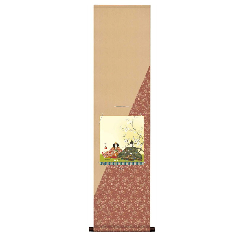 色紙掛 段雛 奥居佑山 衣笠緞子色短掛 桃の節句の色紙掛 [kic-005]（代引き不可）