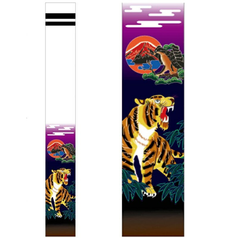 益荒男絵のぼり 虎と鷹 大巾長さ6m×巾73糎 幟単品仕掛ける 極点別売(1422260)日本の言い慣わし培養 節句幟