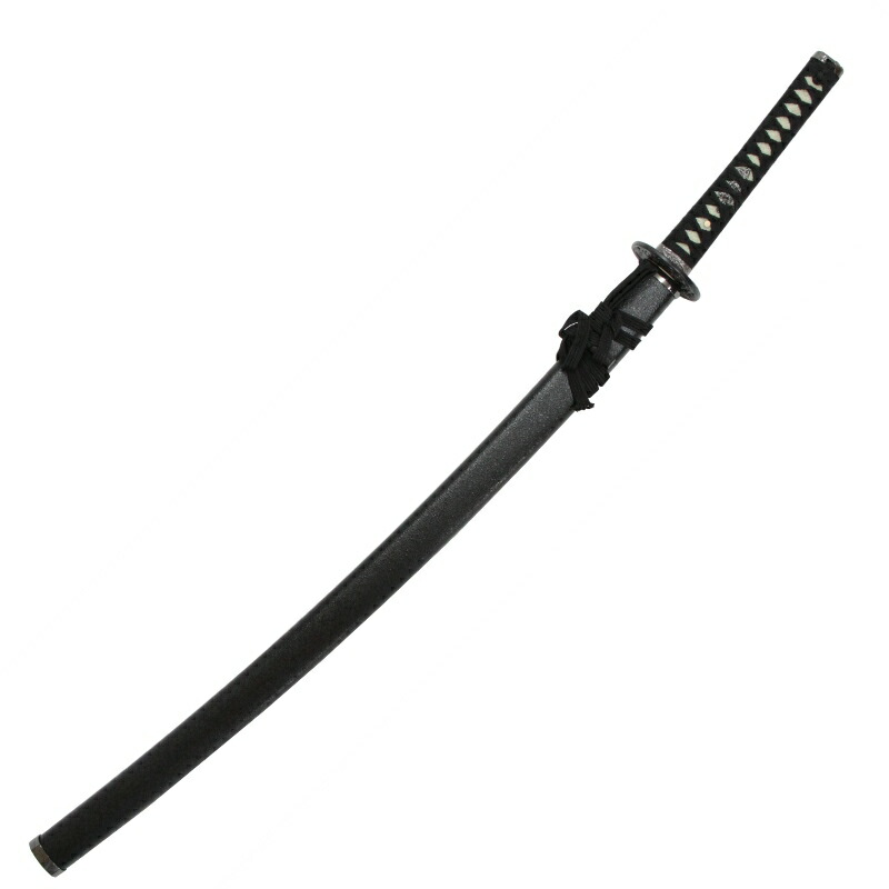 模造刀 石目シリーズ 黒石目 大刀 刃紋入り刀身 メッキ合金[neu040l]日本刀 美術刀剣 おもちゃ 通販（代引き不可）