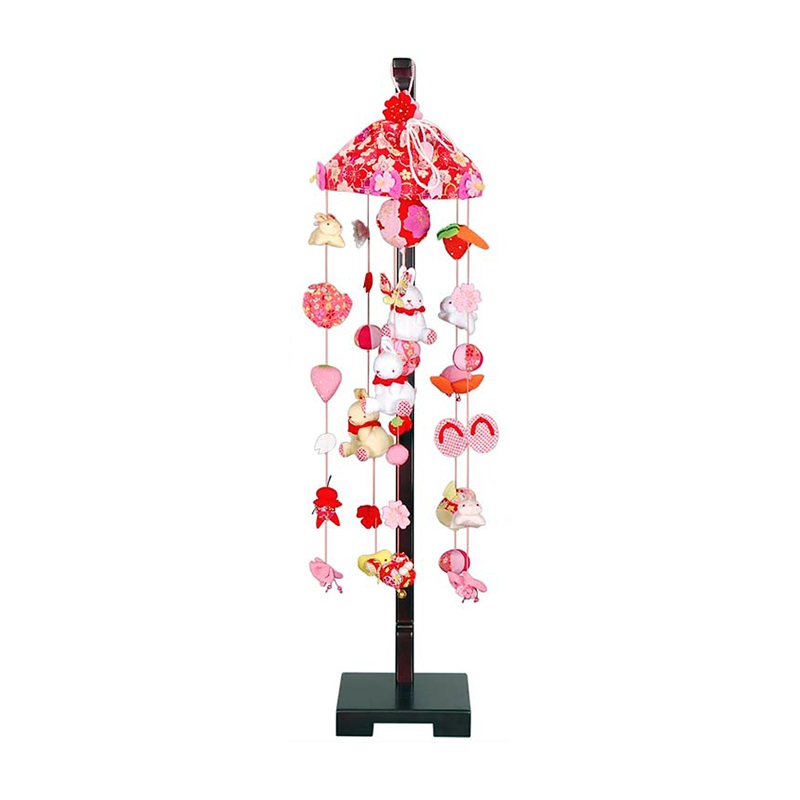 吊るし飾り 桜うさぎ 飾り台セット 中 スタンド付き 高さ90cm（sp-3-16）つるし雛 雛人形 脇飾り インテリア つるし飾り 29,304円