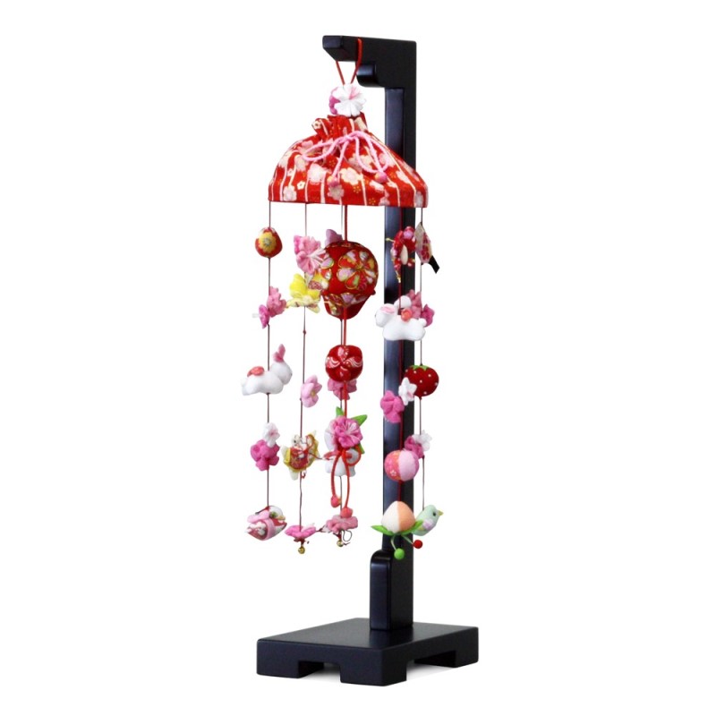 吊るし飾り 希（のぞみ）なでしこ 飾り台セット 小 スタンド付き 高さ65cm（sp-3-6）つるし雛 雛人形 脇飾り インテリア つるし飾り｜社人形会館店