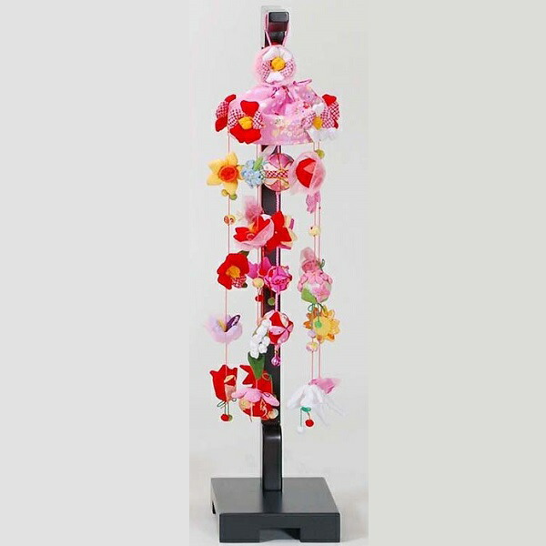吊るし飾り 12か月の花の蓮 小 スタンド付き 飾り台セット ひな祭りのさげ飾り 雛人形 高さ15cm インテリア｜社人形会館店