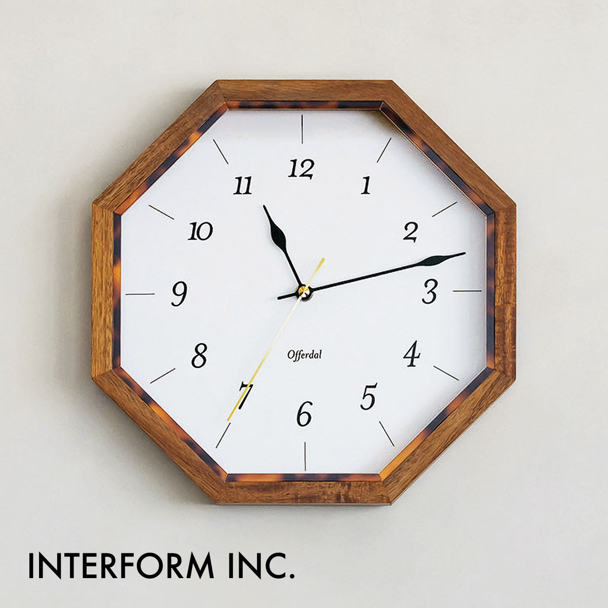 Ahtee アハテー ウォールクロック CL-4295 INTERFORM インターフォルム 壁掛け時計 インテリア クラシック アンティーク スイープムーブメント 連続秒針 静音 おしゃれ レトロ【沖縄・離島 お届け不可】|YASORA