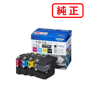 LC119/115-4PK 大容量タイプ 【4色セット】BROTHER ブラザー 純正インクカートリッジ 【沖縄・離島 お届け不可】|YASORA