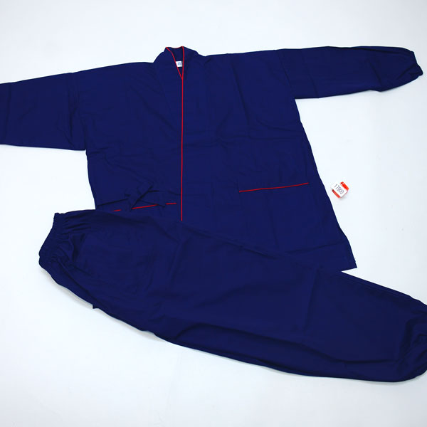 作務衣 女性用 デニム生地 M/L 黒地 ストレッチ NO31987-BK 作務衣 女性用 デニム生地 L 黒地 ストレッチ NO31987-BKの通販