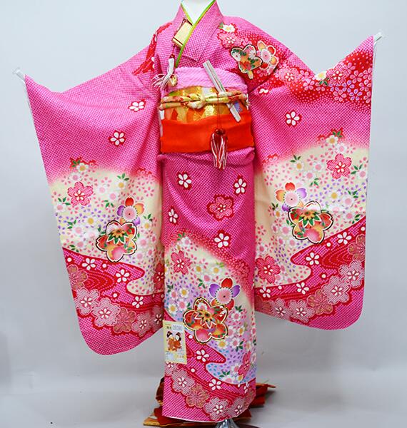 七五三 七歳 女児 正絹 着物 フルセット 着物は陽気な天使 NO39433 楽天市場】七五三 七歳 女児 正絹 着物 フルセット 着物は陽気な