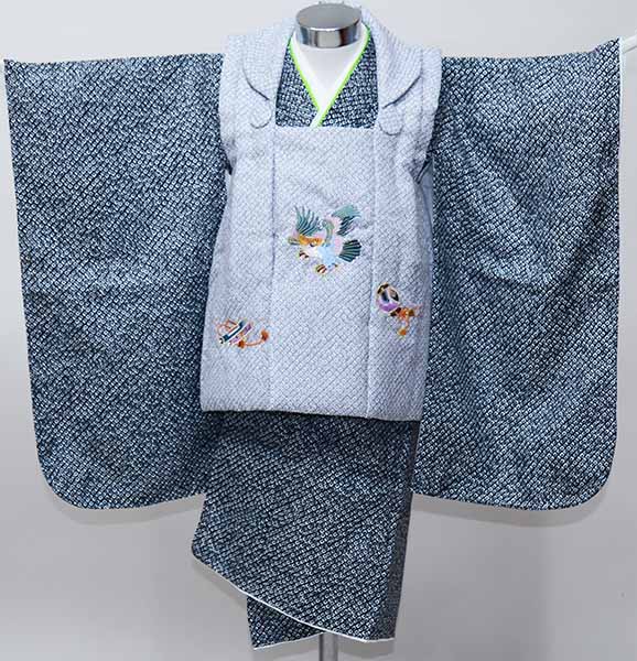 楽天市場】七五三 三歳 男児 被布着物セット 疋田鹿の子柄 被布に刺繍