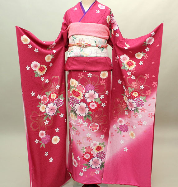 楽天市場】振袖 正絹 着物 未仕立て オーダーメイド 百花繚乱 白色