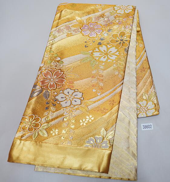 袋帯 正絹 六通 未仕立て 振袖用 留袖用 訪問着用 NO38602